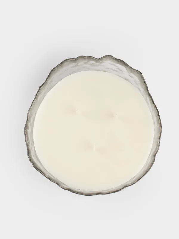 Свеча ароматическая, 13х6 см, три фитиля, в подсвечнике, стекло, Vanilla, Glacial color, image-3