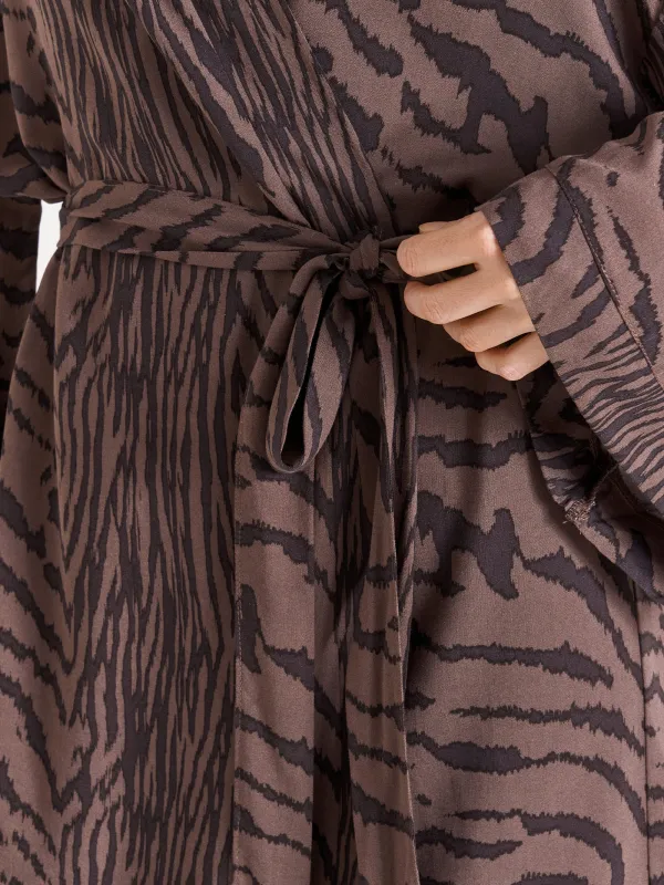 Әйелдерге арналған кимоно, үйге арналған, өлшемі S, вискоза, ақ-қара, Zefina, image-2