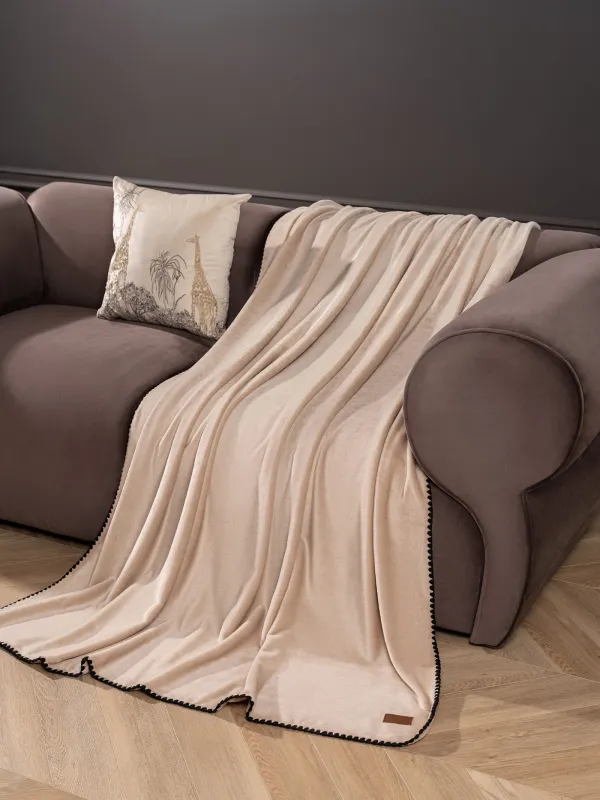 Жамылғы, 140х190 см, фланель, құм, Flannel, image-4