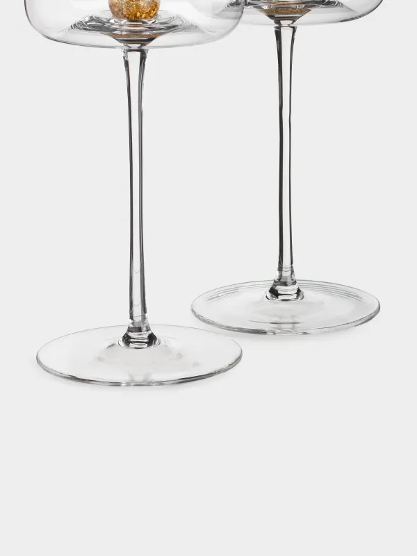 Бокал для красного вина, 450 мл, 2 шт, кристальное стекло, Янтарный шар, Sorento globular, image-3