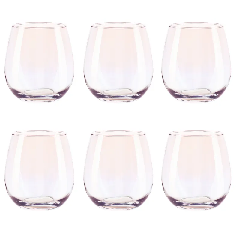 Стакан, 10 см, 460 мл, 6 шт, стекло, перламутр, Floyd polar