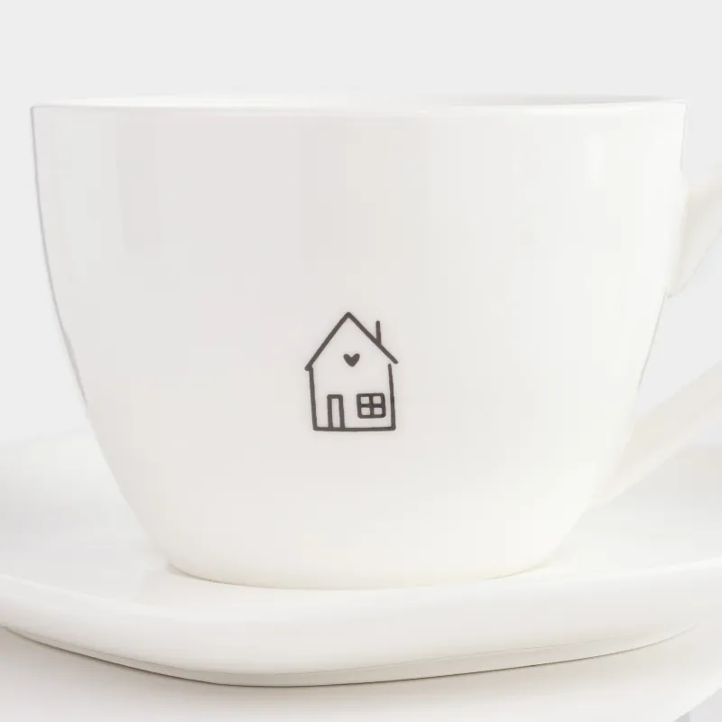 Шай жұбы, 1 адам, 2 зат, 200 мл, фарфор Р, ақ, Үй, Amour, image-1