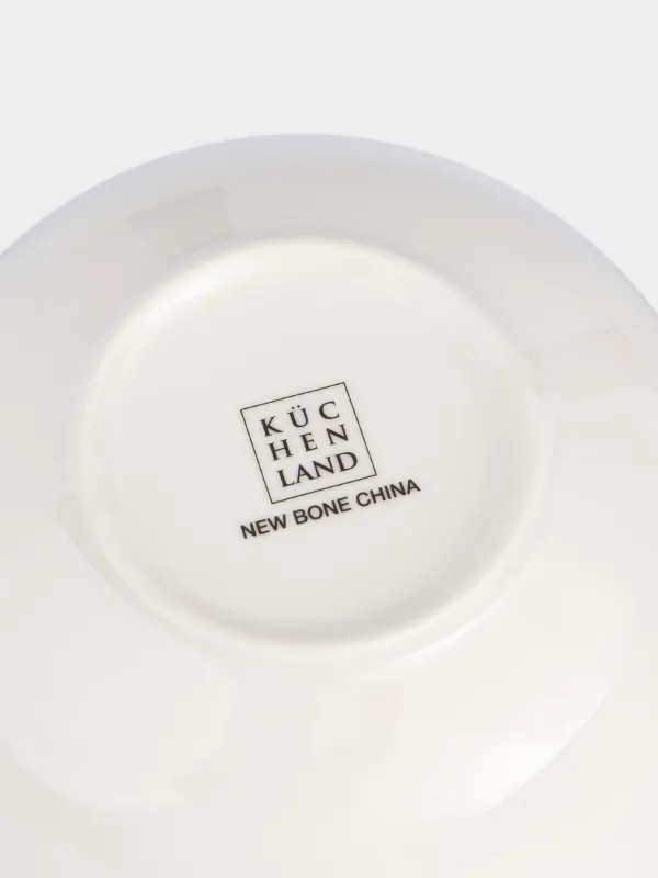 Пиала, 14х5 см, фарфор N, белая, с золотистым кантом, Гранаты и апельсин, Christmas miracle, image-3