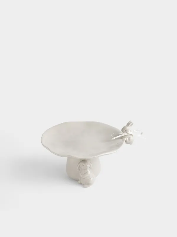 Аяқты ыдыс, 20х12 см, керамика, сарғылт-қоңыр, Қояндар, Rustic Easter, image-3