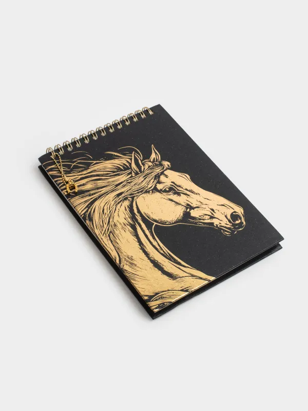 Блокнот, 13х18 см, 80 листов, на кольцах, Stationery horse, image-1