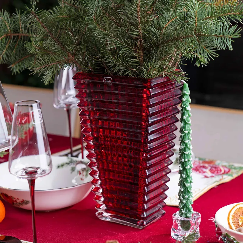 Ваза для цветов, 28 см, стекло, Mosaic color, image-5