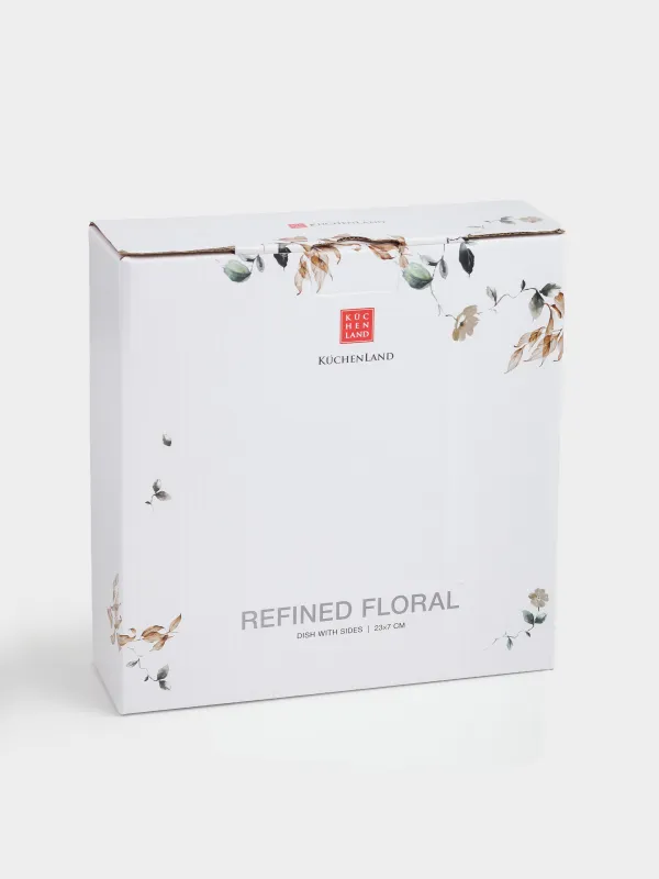 Ыдыс, 23х7 см, бүйірлері бар, фарфор N, Күзгі жапырақтар, Refined floral, image-4