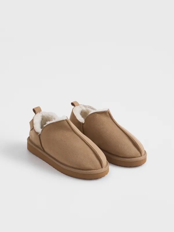 Угги женские, бежевые, Suede, image-5