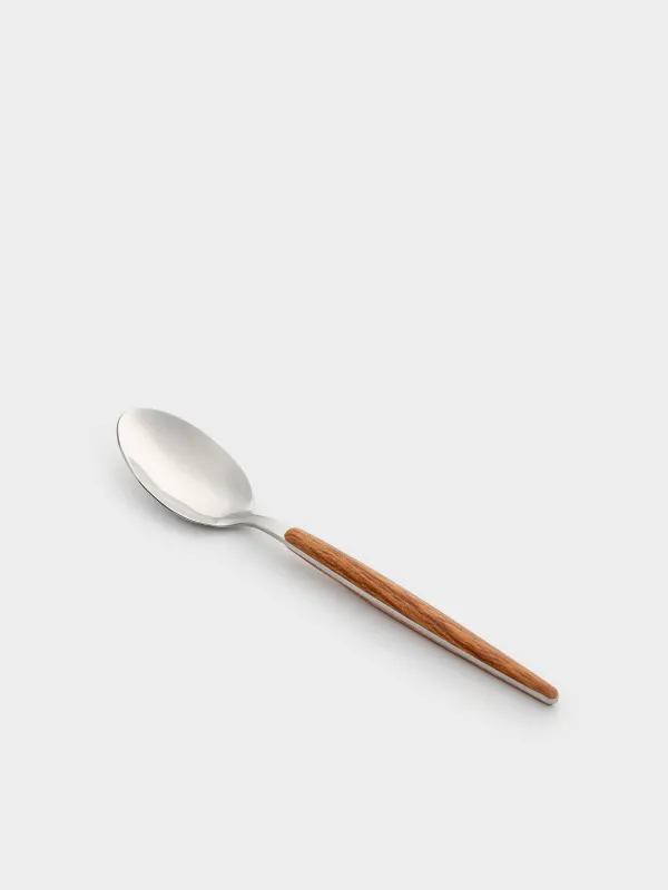 Ложка чайная, 2 шт, сталь/пластик, коричневая, Oslo, image-1