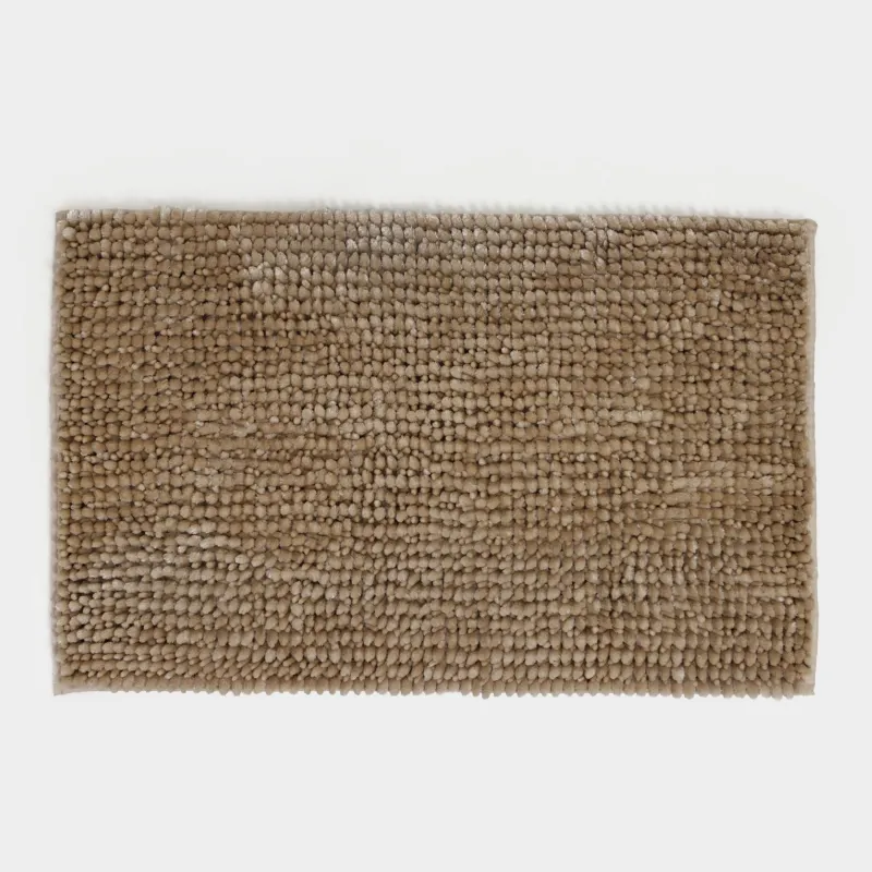 Кілемше, 50х80 см, сырғанауға қарсы, полиэфир, бежевый, Fluff