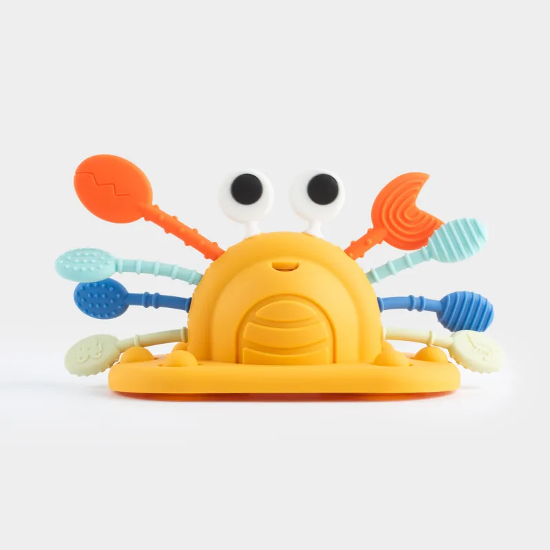 Дамытушы ойыншық, 22х11 см, силикон, қызғылт сары, Тартқыш-таңқы шаян, Kiddy