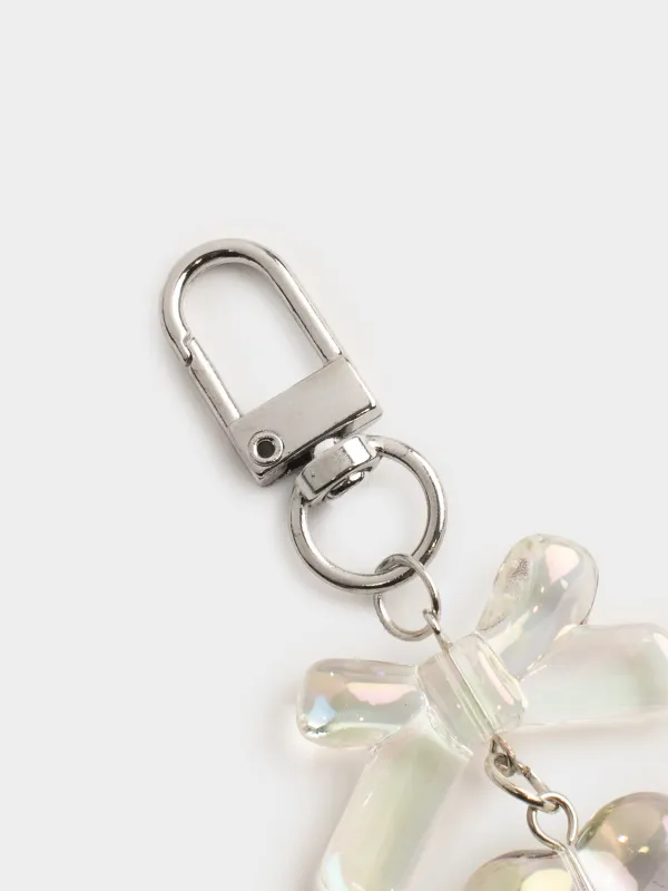 Салпыншақ, 8 см, акрил / металл, Меруерт, жүрек, Keychain polar, image-2