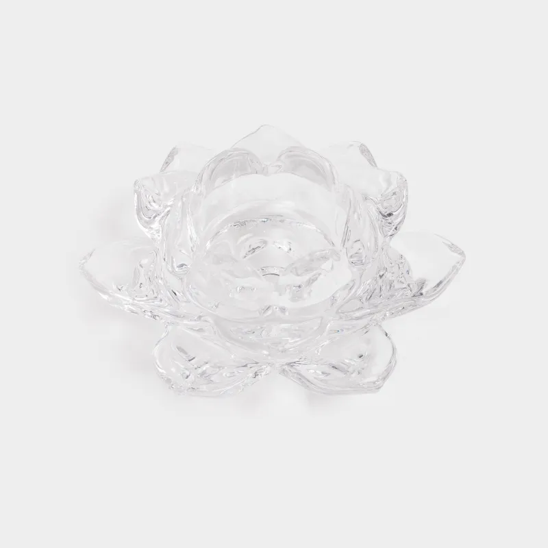 Подсвечник, 12x5 см, для чайной/тонкой свечи, стекло, Лотос, Lotus, image-2