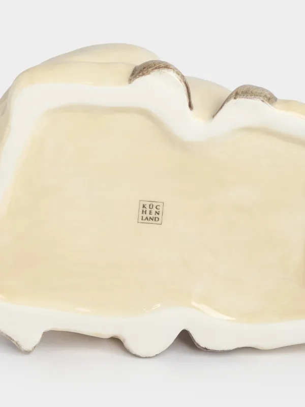 Кәмпит ыдысы, 26х18 см, 1,2 л, керамика, қоңыр, Жылқы, Natural horse, image-4