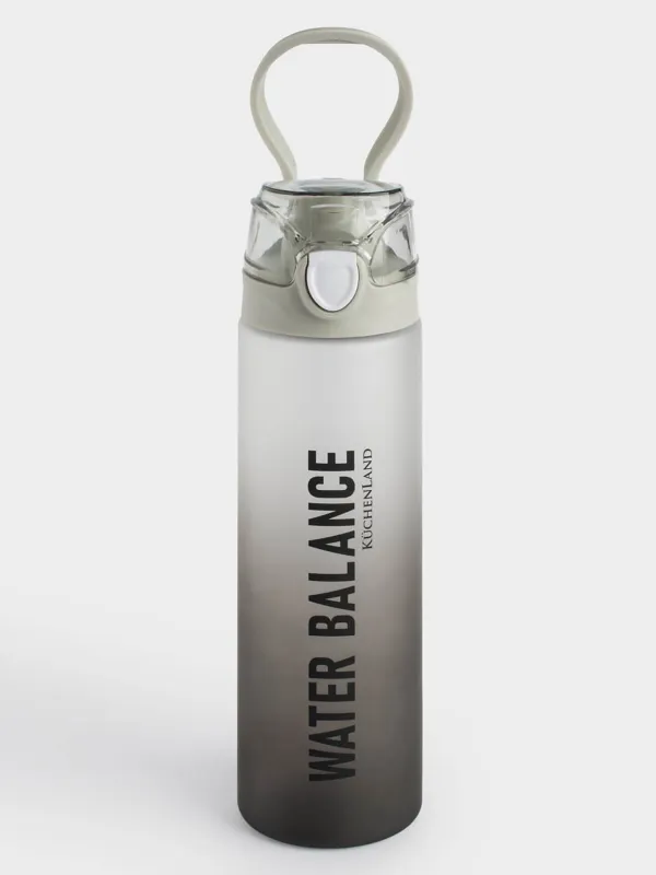 Суға арналған бөтелке, 900 мл, пластик/силикон, сұр, Water balance, Sport, image-0