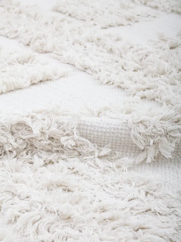 Кілем, 120х180 см, қадалармен, мақта, экру, Cage pattern, image-4