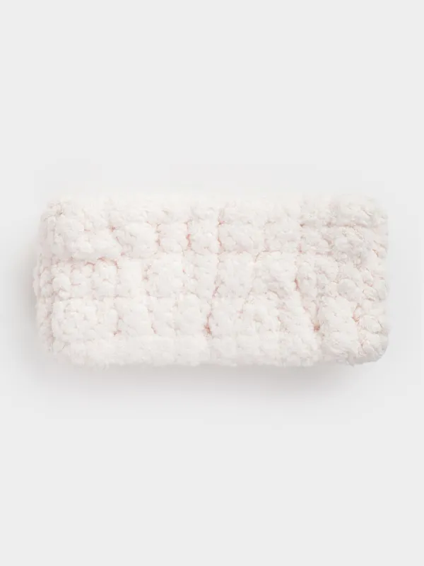 Повязка для волос, 16x9 см, флис, молочная, Бант, Ratine, image-3