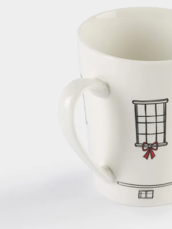 Саптыаяқ, 420 мл, фарфор N, ақ, Шыршасы бар көлік, Red car, image-2