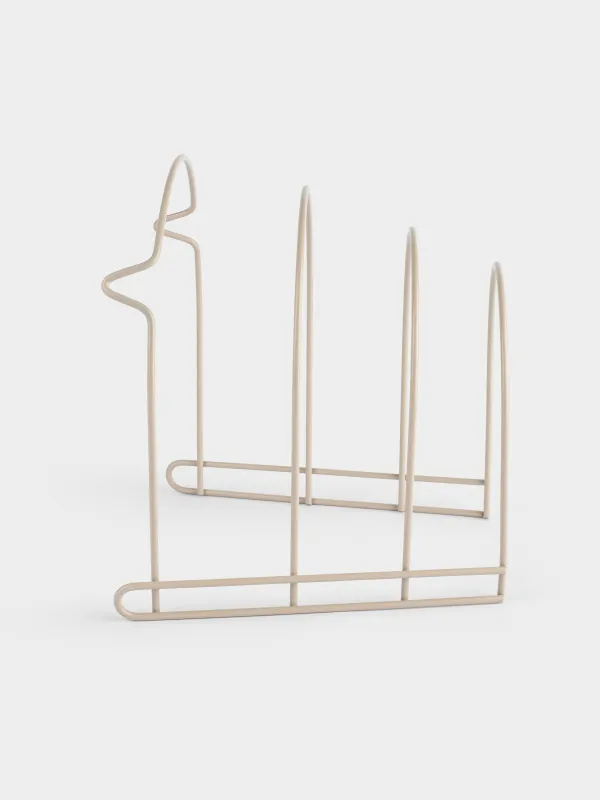 Табалар мен қақпақтарға арналған тұғыр-органайзер, 24х26 см, 4 бөлім, металл, сарғылт-қоңыр, Beige style, image-3