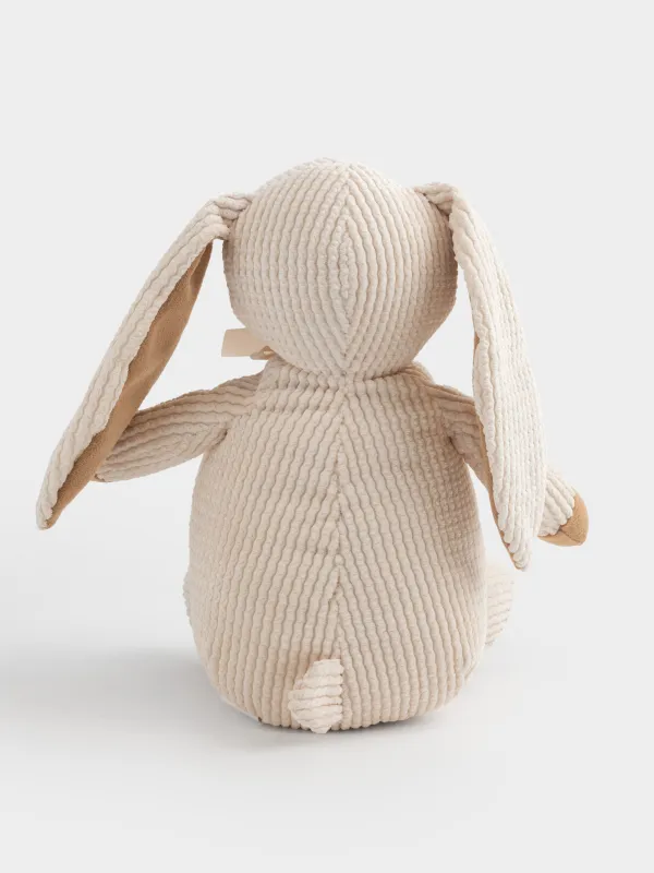 Игрушка, 21 см, мягкая, полиэстер, бежевая, Зайка с бантиком, Rabbit, image-3