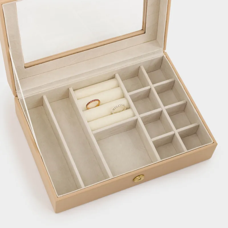 Зергерлік қобдиша, 20х15 см, жасанды былғары/МДФ, сарғылт-қоңыр, Premiere one, image-5