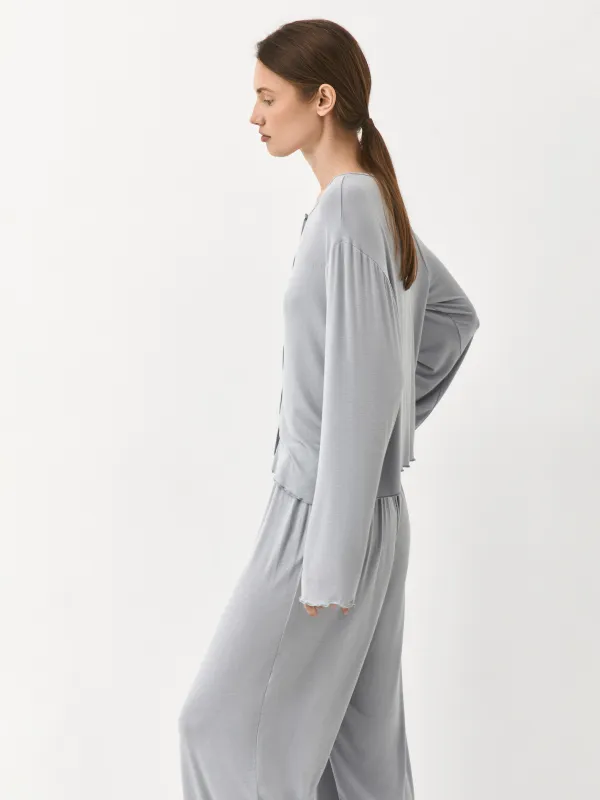 Әйелдер кардиганы, үйге арналған, өлшемі S, вискоза/эластан, сұр-көгілдір, Meryl, image-3