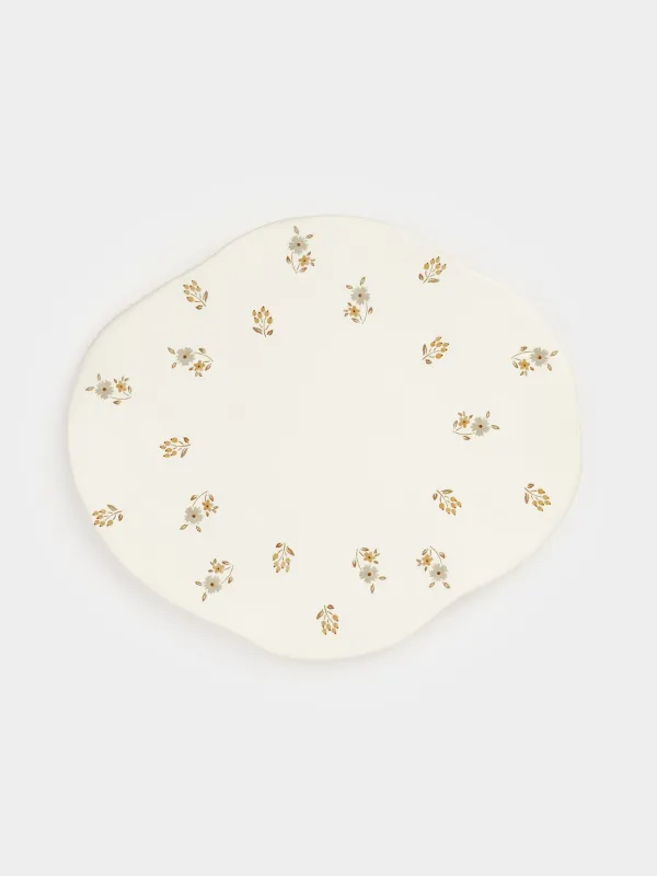 Шай жұбы, 1 тұдға, 2 зат, 360 мл, керамика, сүт түсті, Көне гүлдер, La flore, image-4