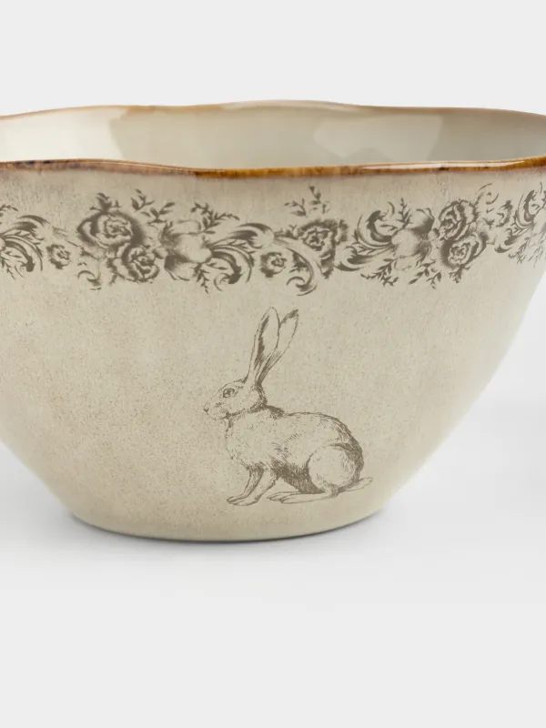 Салатник, 15х8 см, Заяц с цветами, Rustic Easter, image-2