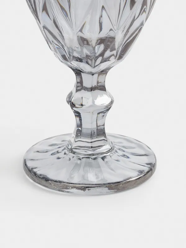 Бокал-кубок для вина, 300 мл, стекло Р, серый, Rhomb color, image-3