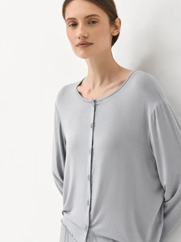 Әйелдер кардиганы, үйге арналған, өлшемі S, вискоза/эластан, сұр-көгілдір, Meryl, image-2