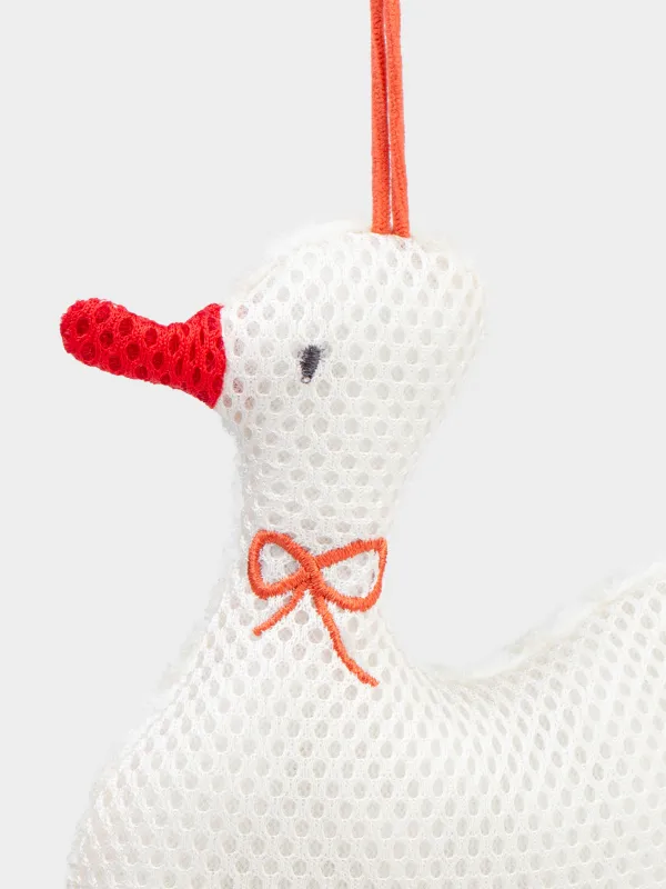 Дене жууға арналған жөке, 15х17 см, балаларға арналған, полиэстер/нейлон, ақ, Үйрек балапаны, Duck yellow, image-1