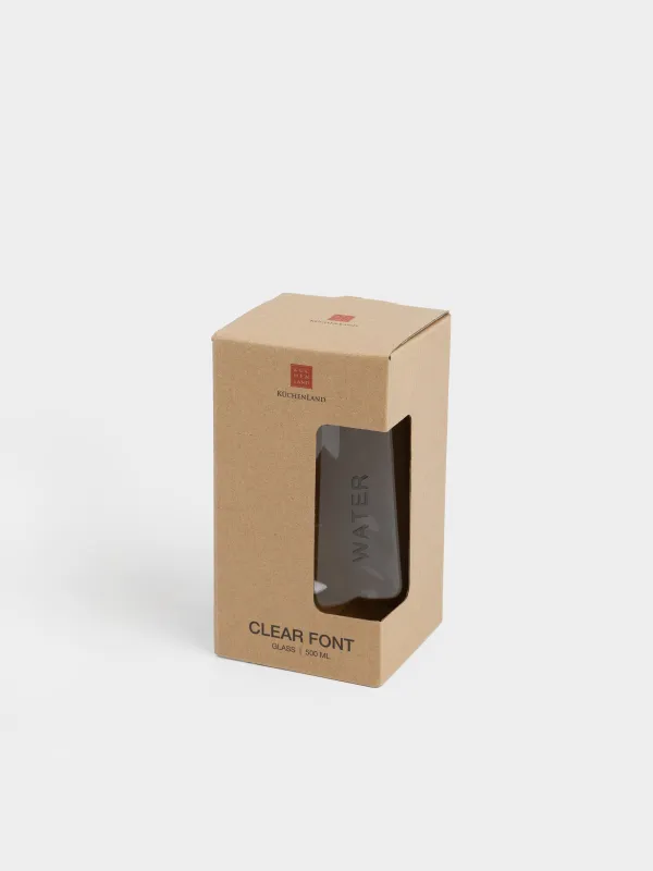 Стакан, 15 см, 500 мл, стекло Б, Clear font, image-4