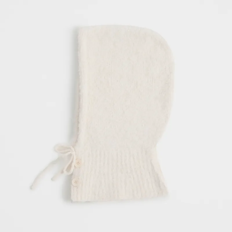 Әйелдер капоры, бірыңғай өлшем, түймелері бар, полиэстер, сүт түстес, Kapor