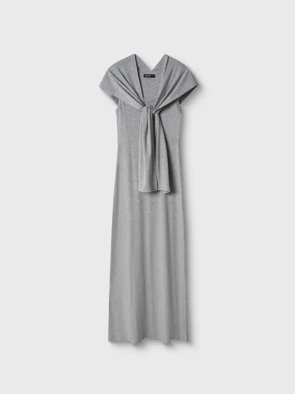 Әйелдер көйлегі, макси, өлшемі L. жамылғысы бар, лиоцелл/спандекс, сұр, Candelaria, image-5