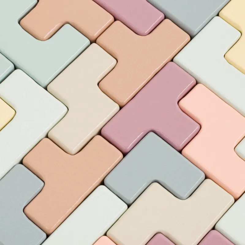 Игрушка-сортер, 17х17 см, развивающая, МДФ, цветная, Тетрис-головоломка, Kiddy, image-3