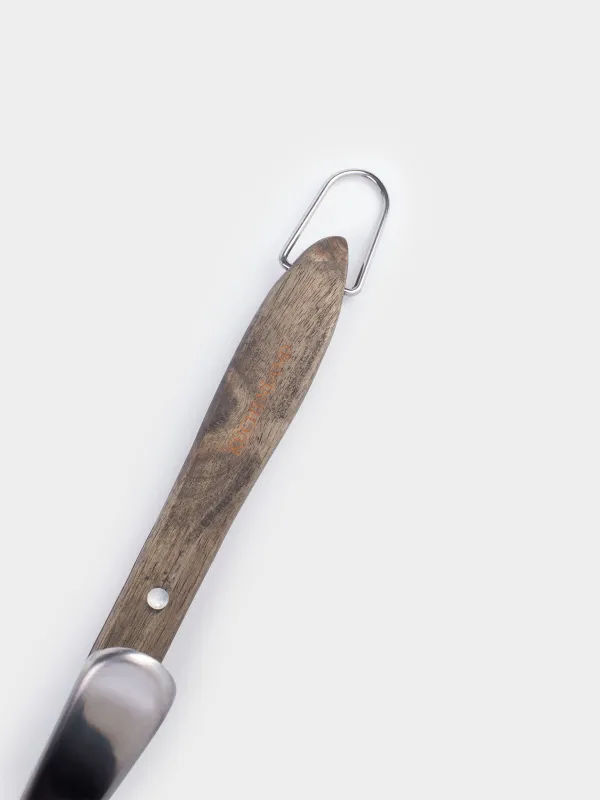 Барбекю қысқышы, 40 см, ойықтары бар, болат / ағаш, барбекю, image-5