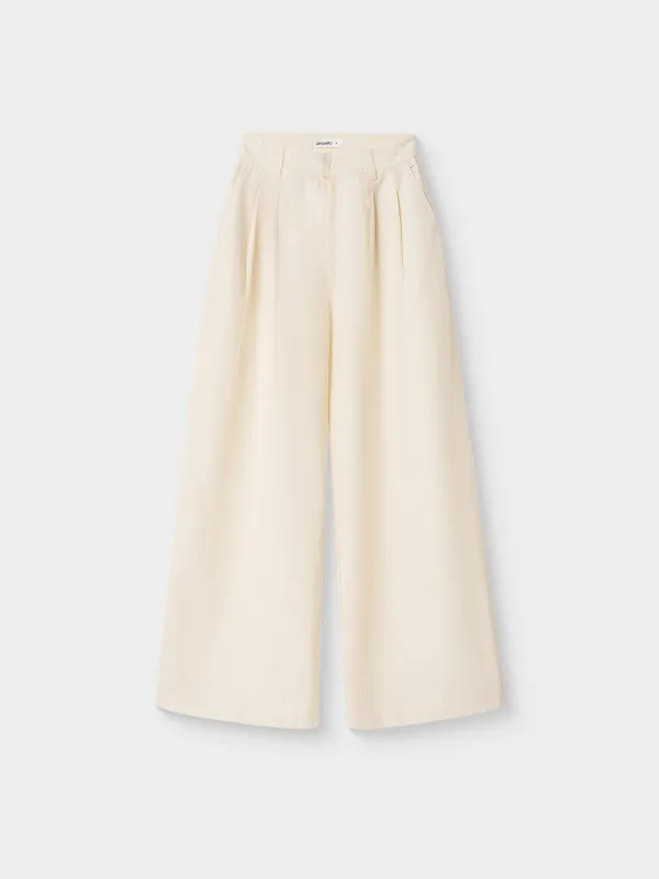 Әйелдер шалбары, өлшемі M, тенсель/зығыр/мақта ОК, сүт түстес, Louise, image-4