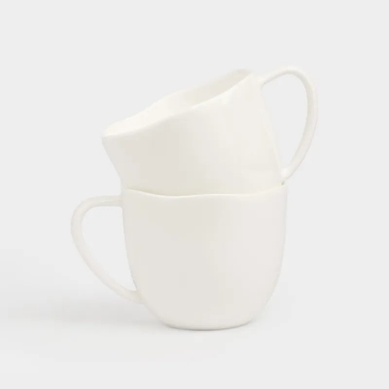 Саптыаяқ, 350 мл, 2 дана, фарфор F, ақ, Иілімдер, Galeon