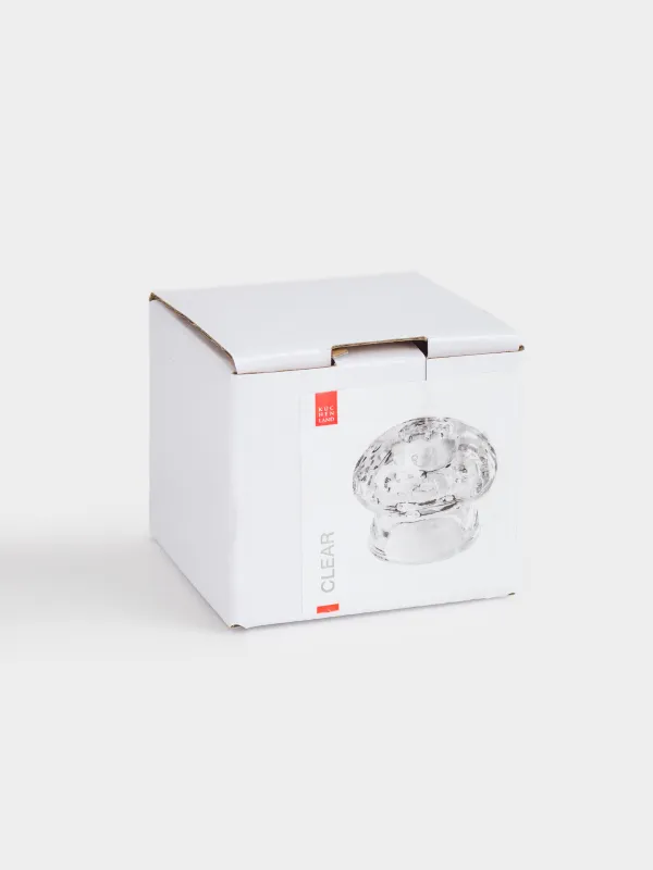 Подсвечник, 6x5 см, для тонкой свечи, стекло, Гриб, Clear, image-2