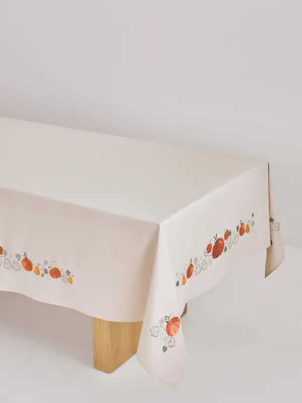 Скатерть, 170х250 см, полиэстер, бежевая, Тыквы, Colorful gourds, image-7