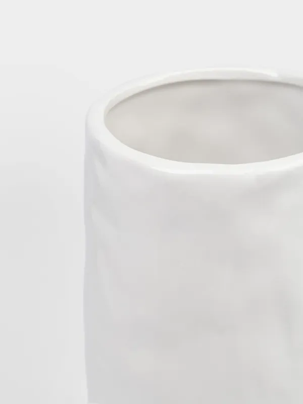 Ваза для цветов, 20 см, керамика, Crumple font, image-2
