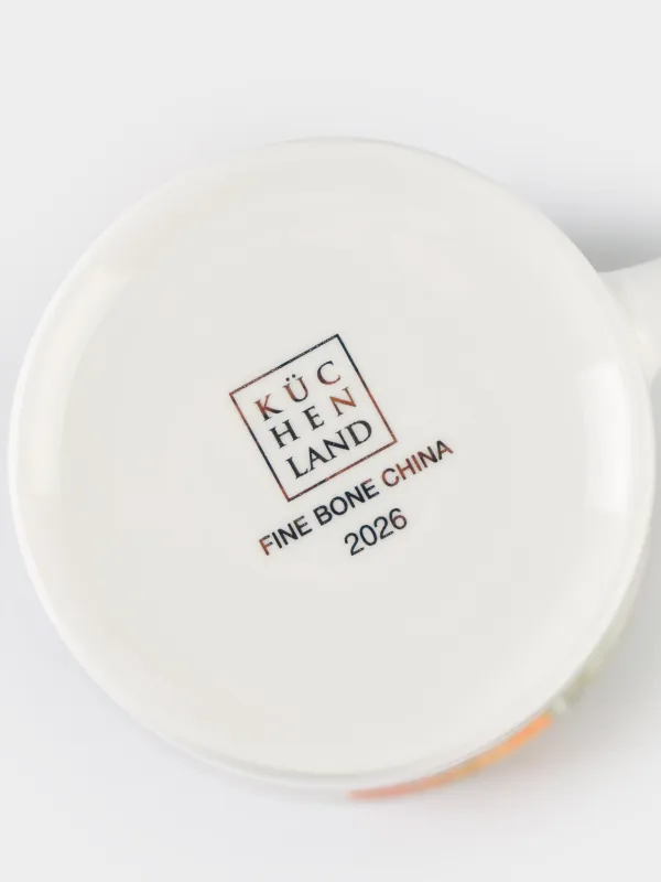 Кружка, 350 мл, 2 шт, фарфор F, белая, Апельсины/Гранаты, Christmas miracle, image-6