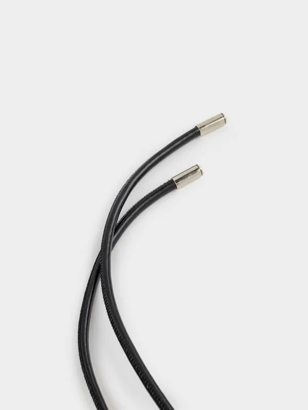 Ремень женский, единый размер, полиуретан, черный, Шнур, Cord, image-3