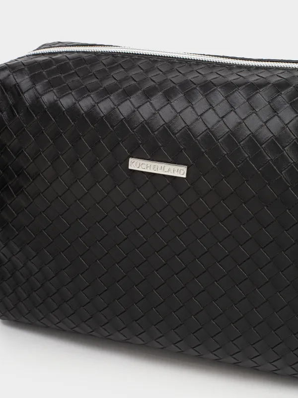 Косметикалық сөмке, 27х19 см, полиуретан, қара, Sennit, image-1