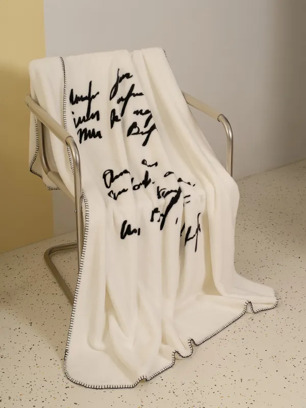 Жамылғы, 140х190 см, фланель, сүт түстес, Қара жиек, Flannel, image-1