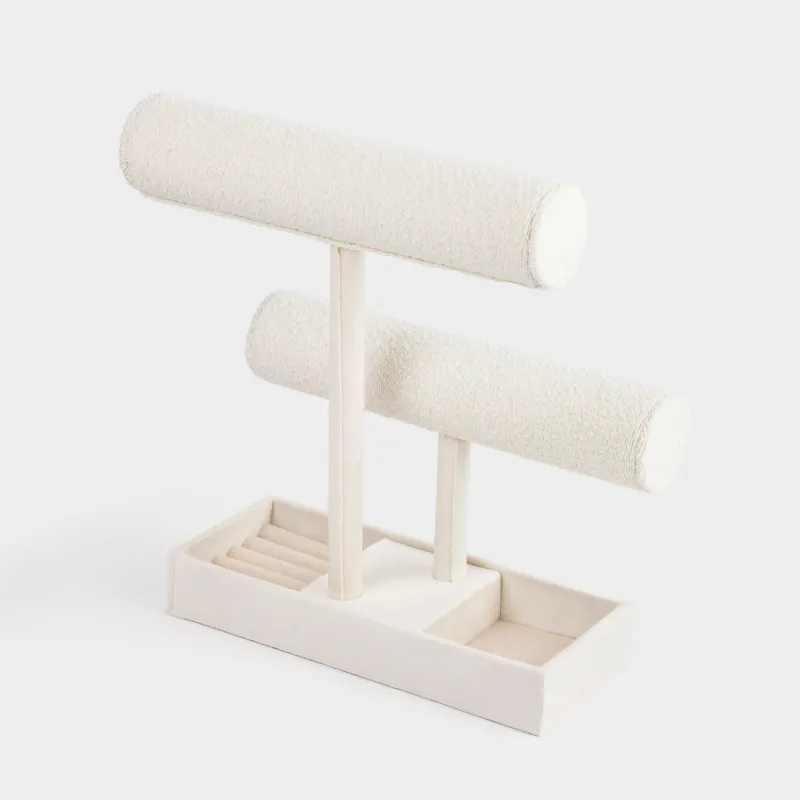 Сағаттар мен зергерлік бұйымдарға арналған ұстағыш, 24х28 см, букле/металл, сүт түстес, Boucle, image-2