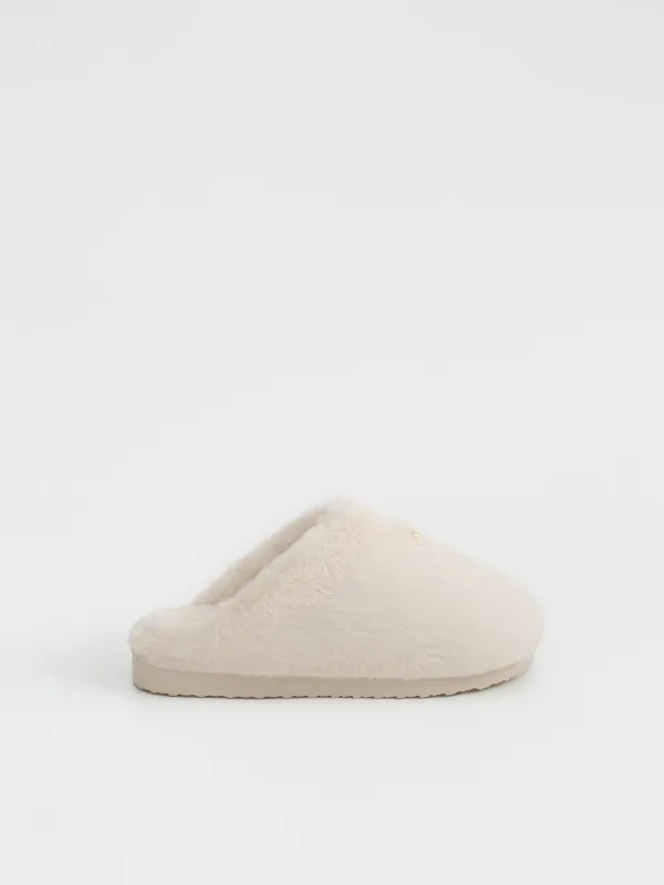 Әйелдер тәпішкелері, үйге арналған, өлшемі 36-37, жасанды үлбір, сүт түстес, Жылқы, Chain, image-0