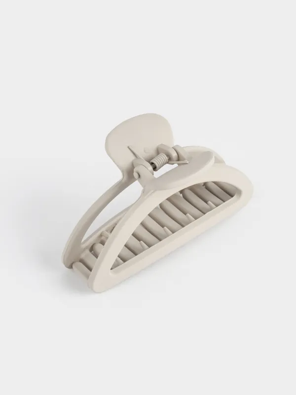 Заколка для волос, 9 см, акрил/металл, серая, Крабик, Hair basic, image-1