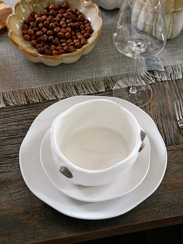 Салат ыдысы, 17х7 см, мл, керамика, сүт түстес, Саңырауқұлақтар, Slight frost, image-6