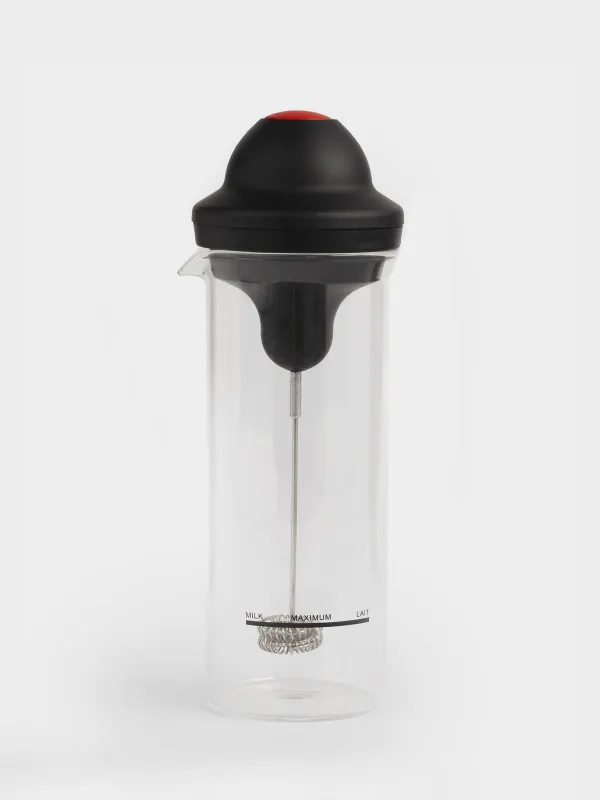 Вспениватель для молока, 450 мл, с емкостью, стекло Б/пластик, Extra-light